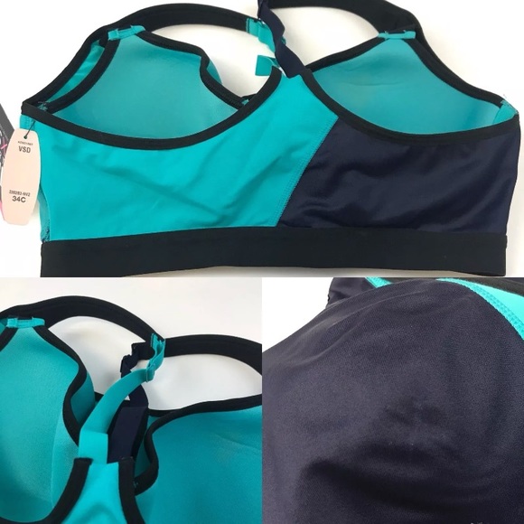 VSX 34C Victoria’s Secret Knockout Sports Bra Blue - Picture 2 of 8